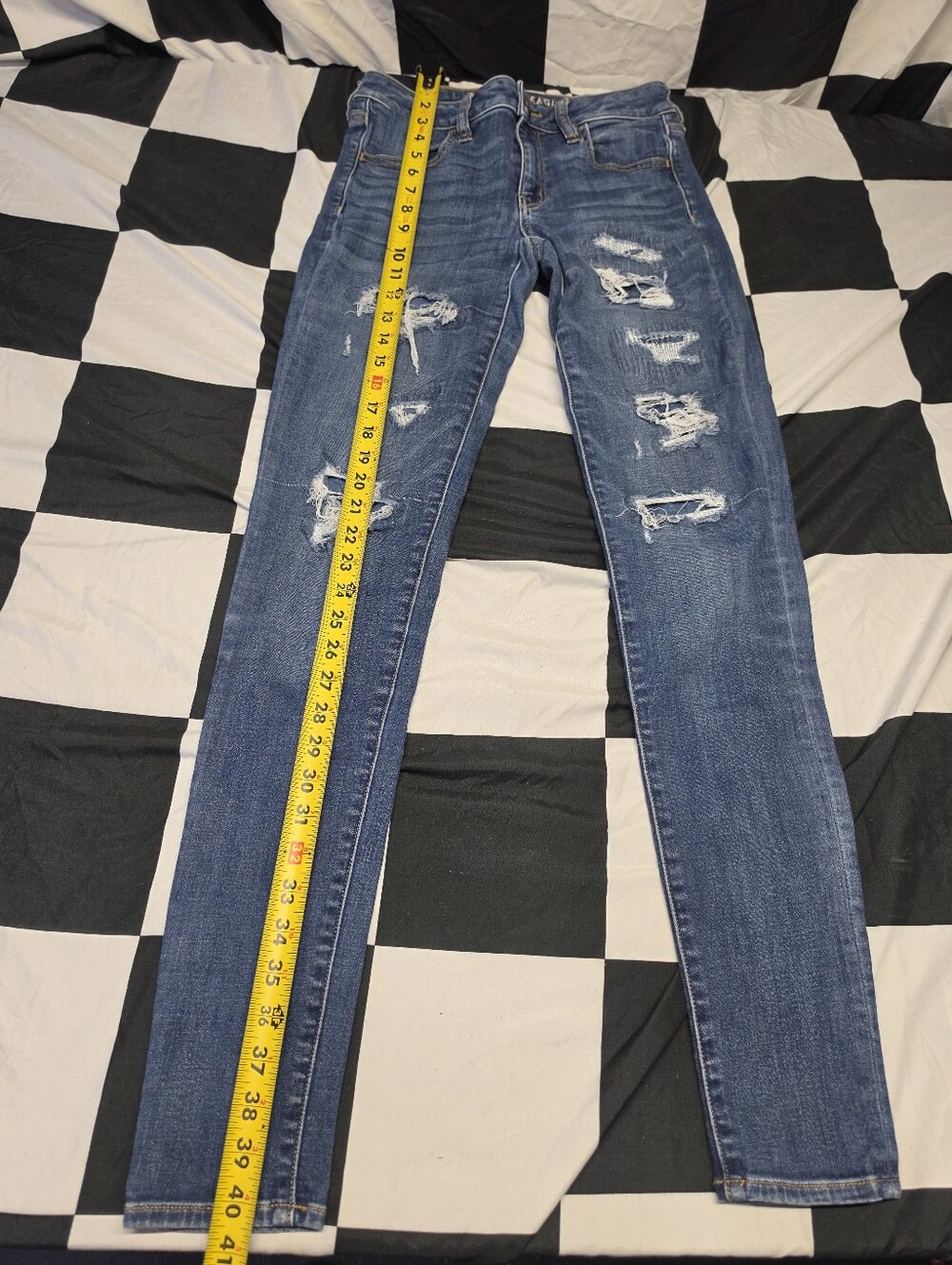 American Eagle Outfitters Dark Blue Jeans - Picture 3 of 7
